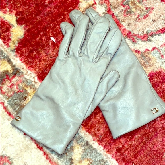 Coach Leather 100% Wool Tech Gloves - size 6.5
